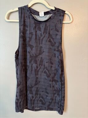 ZYIA Dark Charcoal Camo Sleeveless Active Tank